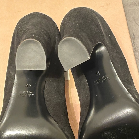New Miu Miu Calzature Donna Suede Pumps Size 40 - Picture 6 of 7